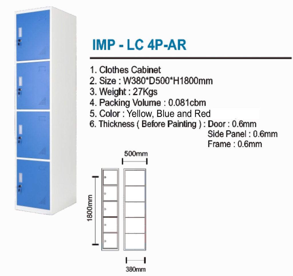 Locker Cabinet Importa IMP-LC 4P-AR
