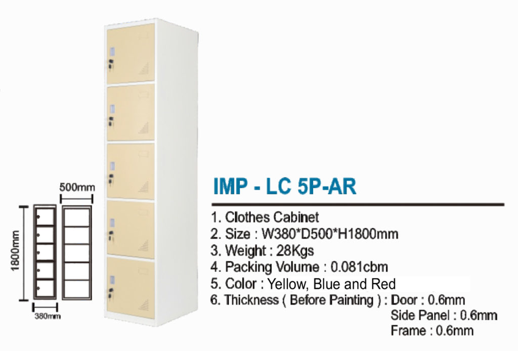 Locker Cabinet Importa IMP-LC 5P-AR